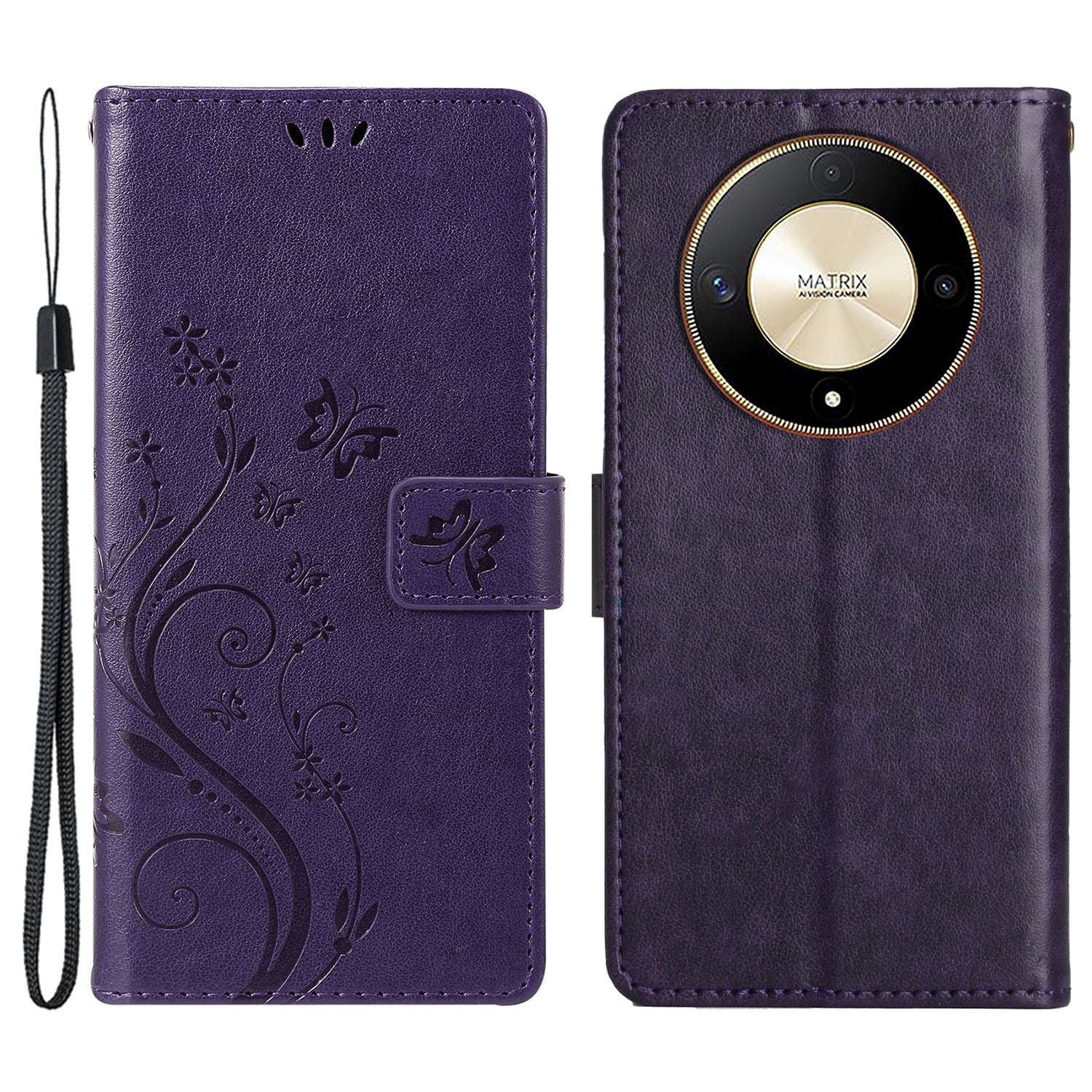 For Honor Magic6 Lite 5G / X50 5G / X9b 5G Wallet Case Butterfly Leather Flip Phone Cover For Honor Magic6 Lite 5G / X50 5G / X9b 5G Wallet Case Butterfly Leather Flip Phone Cover
